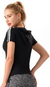 Sudadera corta de algodón para mujer, con Logo personalizado en blanco, de manga larga, informal, 100% poliéster - Product Image 4