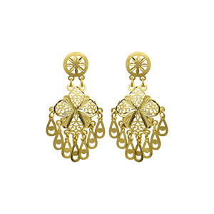 Wholesale 14K18K24K Gold Plated Bridal Turkish Design Set Traditional Dubai Style Long Jewelry Set Middle East Gold Fashion Set - Product Image 4