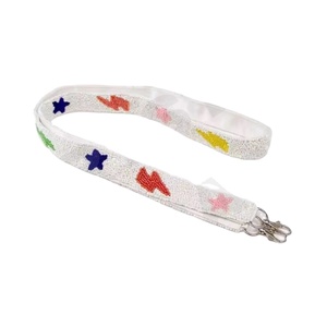 CRYSTAL CRAFT Color personalizado Estilo DE LA India Correa de monedero con cuentas de vidrio con logotipo personalizado y opciones de tamaño - Product Image 1