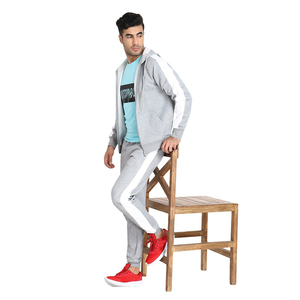 Nouveaux survêtements de jogging et de fitness pour garçons, couleur gris, fermeture éclair, manches longues, vêtements de sport à capuche pour hommes - Product Image 3