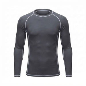 Maillot de sport respirant à manches longues pour homme, en Spandex/Polyester, séchage rapide, avec logo personnalisé, idéal pour le surf et le fitness, marque privée - Product Image 3