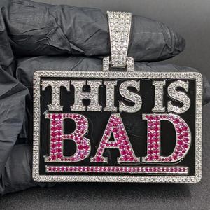 จี้เพชรโมอิสซาไนต์แบบ Iced Out สองสี เงินแท้ 925 ชุบทอง 18k จี้ตัวอักษรแบบฮิปฮอปสั่งทำได้ จี้ห้อยคอแบบอักษรย่อ - Product Image 1