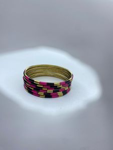 Handmade Resin & Brass <b>Bangles</b> <b>Set</b> for Women | Multi Color <b>Gold</b> Plated Stackable Bracelets | Fashion Jewelry Wholesale Supplier - Product Image 4