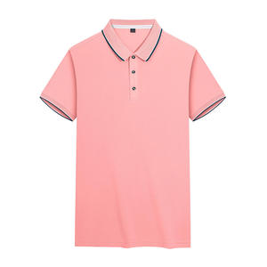 Chemise piqué rouge à manches courtes pour homme, coupe classique, bordure contrastante, couleur unie, tissu tricoté, motif numérique sur le devant, séchage rapide - Product Image 3