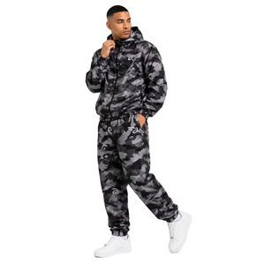 Supplier Custom Grey <b>Camo</b> Windbreaker Tracksuit Men's Lightweight Hooded <b>jacket</b> for men Jogger Set OEM Streetwear Custom Hoodies - Product Image 4
