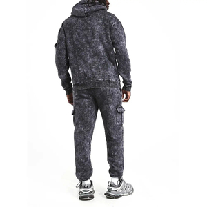Survêtement pour homme de différentes couleurs, effet délavé, col à capuche, style élégant, nouveau style, logo personnalisé, respirant, léger, grande taille, nouveau design - Product Image 4