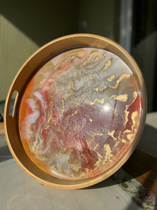 ถาดเสิร์ฟหรูหราเพิ่มสไตล์ให้กับห้องครัวของคุณด้วยถาดเซิร์ฟเวอร์ไม้ที่ทนทานจากอินเดีย - Product Image 2