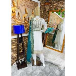 Ensemble de costumes de fête pour femmes comprenant un pantalon et un Dupatta - Product Image 6