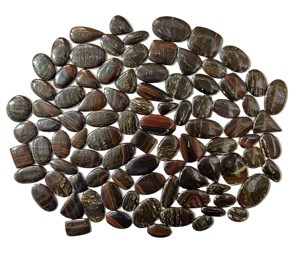 Cabujón de piedras preciosas de ojo de tigre de hierro Natural de grado AAA, mezcla de tamaños y formas, piedras preciosas sueltas, Ojo de tigre de hierro para hacer joyas, - Product Image 1