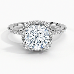 Anillo BOJ 035 con Corte Cojín, Plata 925, Diseño Simple Estilo Tacori, Diamante de 2ct, Color D, VVS1, Moissanita Certificada GRA, Precio Bajo - Product Image 1