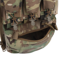 Panneau arrière extensible pour gilet tactique à fermeture éclair, compatible MOLLE, triple porte-chargeurs, activités d'entraînement en extérieur