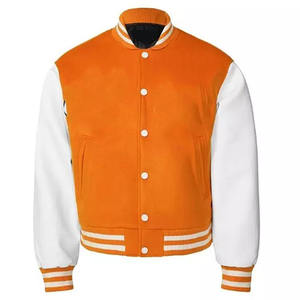 Unisex Grey White Varsity <b>Jacket</b> Cartoon Patchwork Contrast Sleeves Solid Collar Cuffs Hem Zipper Front Casual Streetwear - Product Image 4