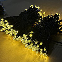 Guirlandes lumineuses LED en PVC noir imperméables IP65 110V 10M pour extérieur, jardin commercial, décorations de Noël