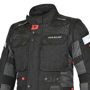 เสื้อแจ็คเก็ตสำหรับนักขี่มอเตอร์ไซค์เน้นการเดินทาง ผลิตจากวัสดุสิ่งทอที่ออกแบบมาเพื่อความสบายในการขับขี่ ผู้ผลิต OEM รับผลิตสินค้าภายใต้แบรนด์ของลูกค้า - Product Image 3