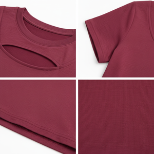 Custom Logo Womens Sport Gym T <b>Shirt</b> <b>Polyester</b> Cotton Blend Quick Dry Breathable Short Sleeve Fashion Top - Product Image 4