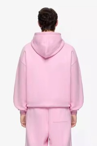 <b>Tracksuit</b> with Hood Zipper Solid <b>Plain</b> Blank Two-Piece Sports Suit Breathable Low MOQ Men's Heavyweight Winter Gym Jogging - Product Image 2