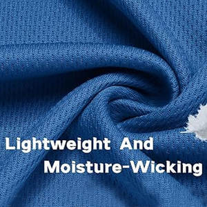 Camiseta Deportiva de Punto Azul Brillante para Hombre, Transpirable, de Poliéster, Ropa Deportiva, Logotipo Personalizado 2026, Venta al Por Mayor - Product Image 5