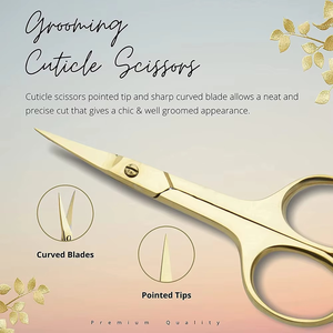 Ultra-Fine Curved Stainless Steel <b>Cuticle</b> <b>Scissors</b> Square Accurate Nail Detailing High Lightweight Reusable Sharp Blades Steel - Product Image 4