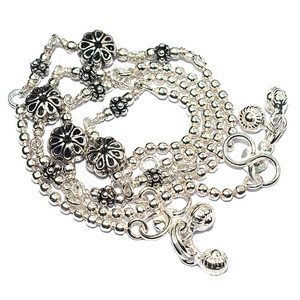 Chevillères chrétiennes de fiançailles Shri Ashapura Jewels en argent sterling 925, motif fleur superbe, perles simples, style bohème - Product Image 5