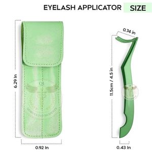 Applicateurs de cils en acier inoxydable avec embout en fibre en forme de L, nano-adhérence, antistatiques et durables - Product Image 5
