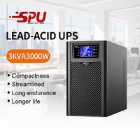 UPS Online Tipe Tower 3KVA Konversi Ganda Gelombang Sinus Murni dengan Baterai Eksternal untuk Cadangan Daya Ruang Server Kecil