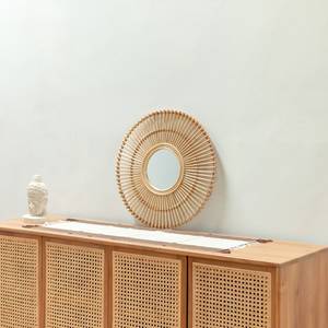 Handmade Rattan <b>Wall</b> <b>Mirror</b> <b>Round</b> Bamboo Cane <b>Mirror</b> Natural Boho Decorative <b>Wall</b> Hanging Home Decor - Product Image 4