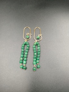 Boucles d'oreilles créoles plaquées or en forme de goutte d'eau, minimalistes, avec perles, pour femme, bijoux à porter au quotidien - Product Image 3