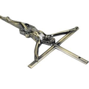 Cruz de aluminio decorativa para ataúd, accesorio metálico delgado para urna funeraria - Product Image 2