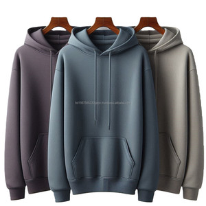 เสื้อสเวตเตอร์แบบสวมหัวมีฮู้ดผ้าขนแกะ100% โอเวอร์ไซส์สำหรับผู้ชายเสื้อสเวตเตอร์แบบสวมหัวแขนยาวมีกระเป๋าให้ความอบอุ่นสำหรับมือ - Product Image 6