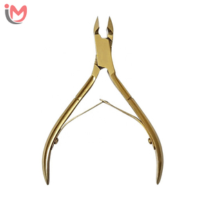 Cortauñas de Doble Resorte Color Oro Plasma de la Mejor Calidad al por Mayor, Cortauñas para Cutículas de la Mejor Calidad con Etiqueta Personalizada OEM al por Mayor - Product Image 1