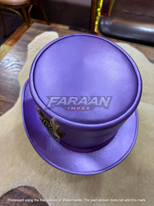 Handmade Purple Cowboy <b>Hat</b> Feather Decoration Western <b>Steampunk</b> Gothic Festival Party Casual Character Fashion <b>Hat</b> Men Women - Product Image 3
