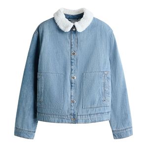 Women's Denim <b>Jean</b> Coat Trendy Casual Jacket Long Sleeve <b>Button</b> Front Outerwear for Spring Autumn Street Fashion - Product Image 6