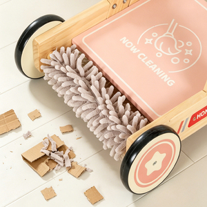 <span class=keywords><strong>Chariot</strong></span> de nettoyage en bois pour enfants, ensemble de ménage Montessori avec balai, aspirateur et évier, manche réglable, cadeau éducatif pour les 4-6 ans - Product Image 3