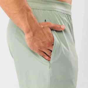 กางเกงขาสั้นกีฬาเอวกลางสำหรับผู้ชาย พิมพ์โลโก้ได้ สีพื้น ระบายอากาศได้ดี เหมาะสำหรับออกกำลังกาย วิ่ง ใส่ลำลอง ผ้าแคนวาส แห้งเร็ว - Product Image 6