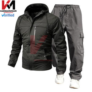 Ensemble de survêtement coupe-vent personnalisé pour homme – Veste de sport en nylon zippée – Vente en gros - Product Image 4