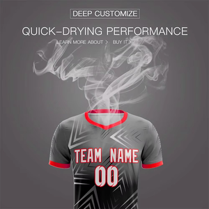 Uniforme de Fútbol Personalizado para Hombre, Diseño Nuevo 2026, Alta Calidad, MOQ Bajo, Tiempo de Entrega de 2 Semanas, Secado Rápido, Rojo y Negro, Servicio OEM, Cómodo - Product Image 3
