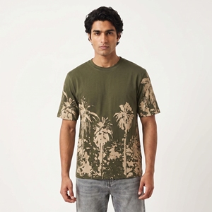 Camiseta de Hombre con Estampado de Palmeras, Blanca, Informal, Veraniega, Gráfica, de Manga Corta, de Algodón, para Vacaciones en la Playa, Moda Urbana - Product Image 4