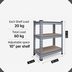 Étagère de rangement en métal à 3 niveaux - Product Image 4