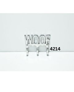 Suministro Directo de Fábrica: Gancho de Pared Decorativo de Aluminio con Diseño de Palabra 'Woof', Soporte para Correa de Mascota y Llaves, Disponible para Envío Mundial - Product Image 3
