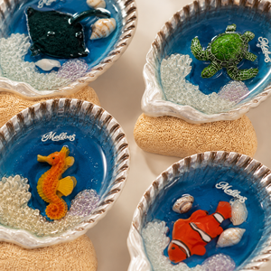 Collection d'aimants de réfrigérateur en résine époxy sur le thème de l'océan, souvenirs d'animaux marins, cadeaux côtiers, vente en gros, logo personnalisé - Product Image 3