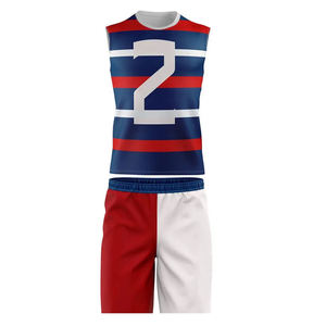 Uniforme de Fútbol Americano 7v7 Sublimado Personalizado, Jersey sin Mangas y Conjunto de Pantalones Cortos, Ropa Deportiva de Secado Rápido para Jóvenes y Hombres - Product Image 2