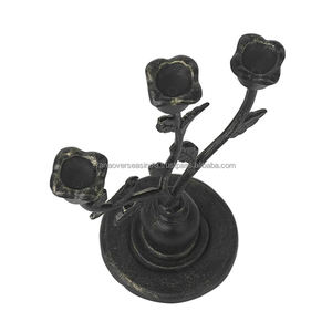 Bougeoir en fonte rose de qualité supérieure support conique à 3 bras pour fête de mariage décor de maison et d'événement disponible dans divers styles et tailles - Product Image 6