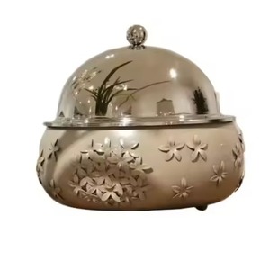 Casserole Hot Pot Arabic Style Black Matte Pot Gold Dome Crescent <b>Top</b> Lid Food Serving Pot For Hotel Home Casserole Hot Pot - Product Image 5