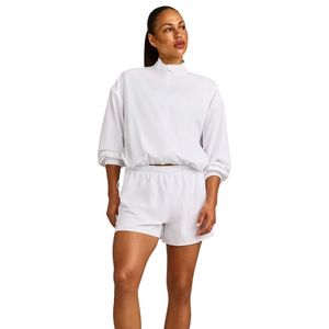 White <b>Womens</b> Polyester Windbreaker <b>Jacket</b> Custom Logo Letter Print Full Zip High Neck <b>Lightweight</b> Outdoor Streetwear OEM Apparel - Product Image 3