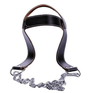 Adjustable <b>Leather</b> Head <b>Harness</b> Weightlifting Safety Support Unisex Gym Training Protection Cowhide Buckle Closure - Product Image 4