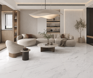 Carreaux de porcelaine vitrifiée Earth Vibes 600x1200mm, finition mate, 9mm, antidérapants, résistants au feu, pour salle de bain minimaliste - Product Image 1