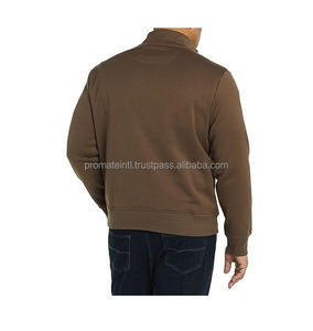 Hombres moda 2023 sudadera personalizada en blanco poliéster algodón cuarto de cremallera sudadera para hombres - Product Image 2