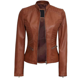 Chaquetas de Cuero para Mujer, Diseño Moderno, Corte Ajustado, con Cierre, Elegantes para Otoño e Invierno - Product Image 4