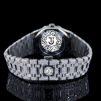 Nouvelle Arrivée Montre de Luxe Hip Hop en Acier Inoxydable Bicolore Moissanite 41mm Or Rose Mouvement Mécanique ETA Unisexe Étanche 3 ATM