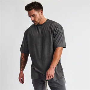 Camiseta de Algodón para Hombre, Tallas Grandes, Transpirable, Suave y Resistente, con Hombros Caídos, Precio de Fábrica, Fabricante de Camisetas - Product Image 5